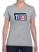 Trans Power Bubblegum Text T-shirt -SmartPrintsInk Designs