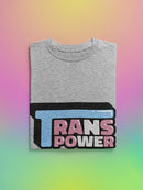 Trans Power Bubblegum Text T-shirt -SmartPrintsInk Designs