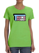 Trans Power Bubblegum Text T-shirt -SmartPrintsInk Designs