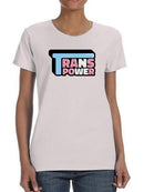 Trans Power Bubblegum Text T-shirt -SmartPrintsInk Designs