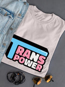 Trans Power Bubblegum Text T-shirt -SmartPrintsInk Designs