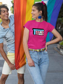 Trans Power Bubblegum Text T-shirt -SmartPrintsInk Designs