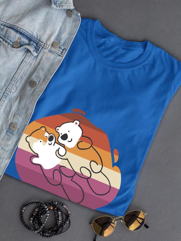 Beaver Couple W Pride Flag T-shirt -SmartPrintsInk Designs