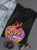 Love Who You Want Retro Heart T-shirt -SmartPrintsInk Designs