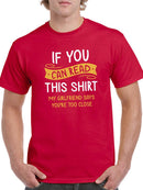 My Gf Says You're Too Close T-shirt -SmartPrintsInk Designs