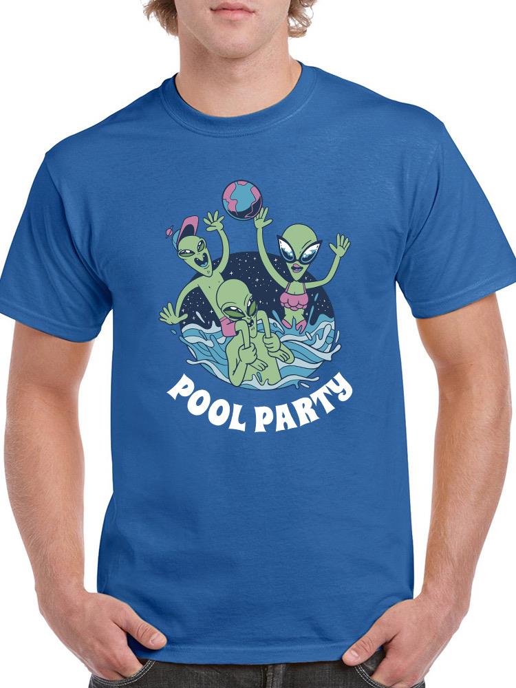 Pool Party Alien Family T-shirt -SmartPrintsInk Designs