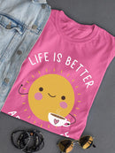 Life Is Better After Coffee T-shirt -SmartPrintsInk Designs