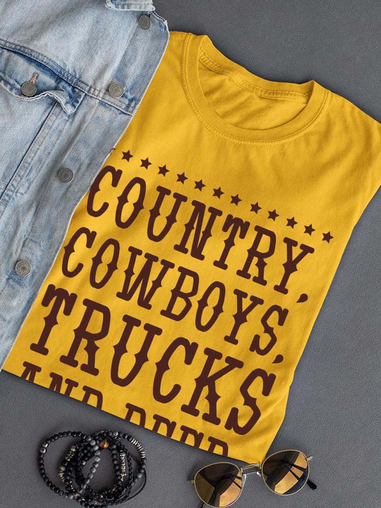 Country Cowboys Trucks And Beer T-shirt -SmartPrintsInk Designs