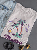 Malibu California Watercolors T-shirt -SmartPrintsInk Designs