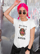 Not Today Satan Oldschool Tattoo T-shirt -SmartPrintsInk Designs