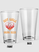 Hot Girls Drink Beer Pint Glass -SmartPrintsInk Designs