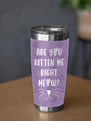Are You Kitten Me Right Meow Tumbler -SmartPrintsInk Designs