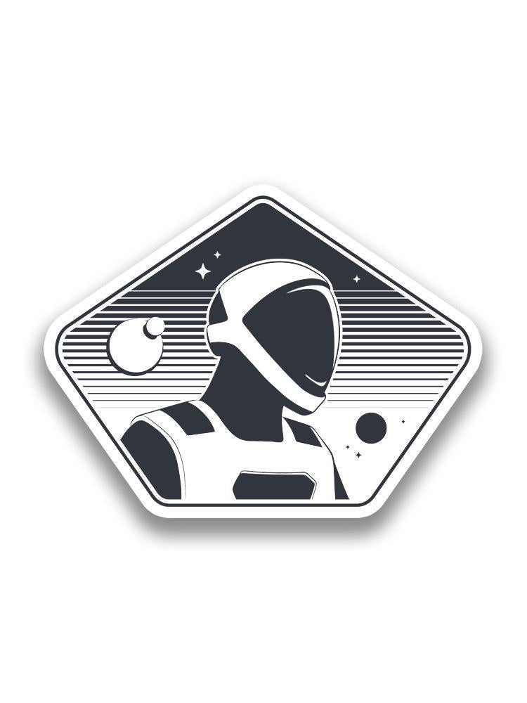 Spaceman Oortrait Sticker -SmartPrintsInk Designs