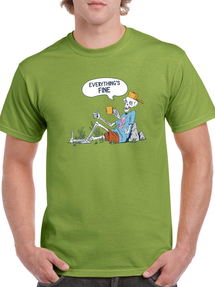 Everything's Fine Chillin' Skull T-shirt -SmartPrintsInk Designs