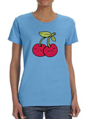 Cute And Sassy Cherries T-shirt -SmartPrintsInk Designs