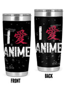 I Love Anime Japanese Kanji Tumbler -SmartPrintsInk Designs