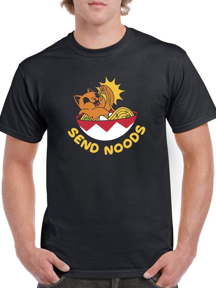 Send Noods. Cat In Bowl T-shirt -SmartPrintsInk Designs