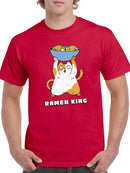 Ramen King. Cat W Noodles T-shirt -SmartPrintsInk Designs