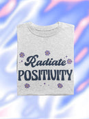 Radiate Positivity W Flowers T-shirt -SmartPrintsInk Designs