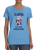 Cats. The Best Medicine T-shirt -SmartPrintsInk Designs