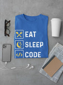 Eat Sleep Code Repeat T-shirt -SmartPrintsInk Designs