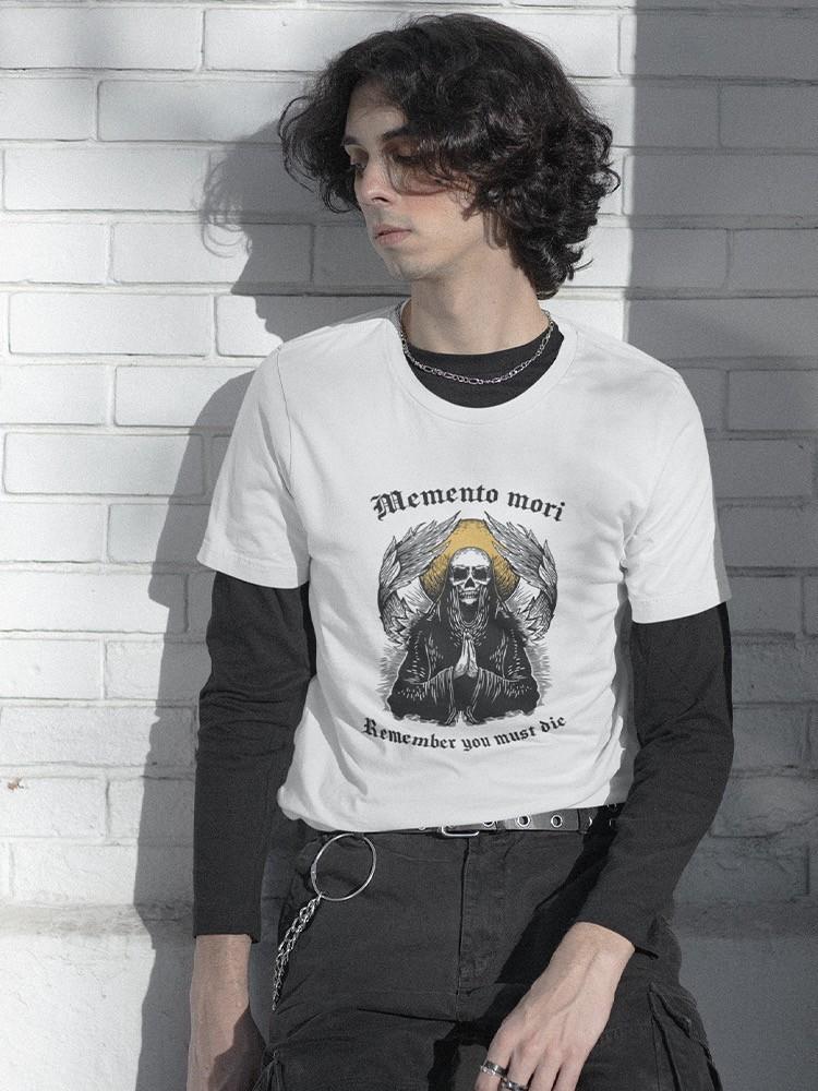 Memento Mori Illustration T-shirt -SmartPrintsInk Designs
