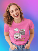 Naked Sushi Roll T-shirt -SmartPrintsInk Designs