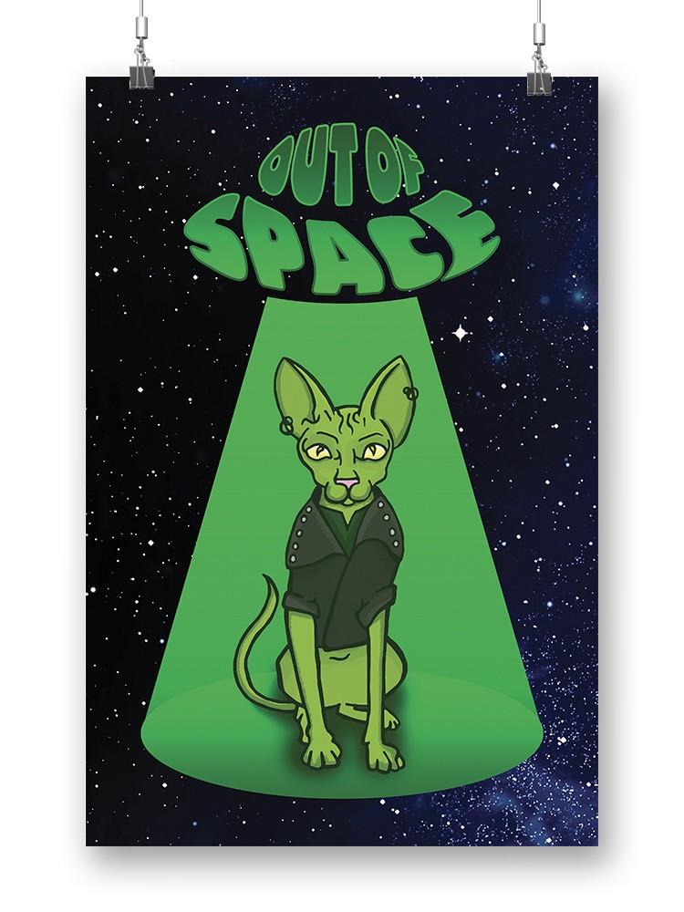 Out Of Space Sphynx Feline Wall Art -SmartPrintsInk Designs