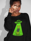 Out Of Space Sphynx Feline Sweatshirt -SmartPrintsInk Designs