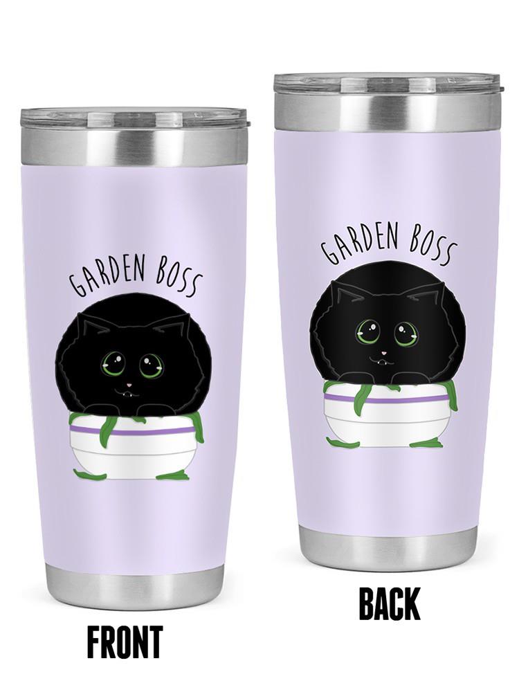 Black Kitten. Garden Boss Tumbler -SmartPrintsInk Designs