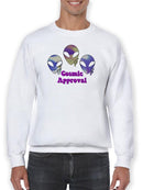 Alien Cosmic Approval Sweatshirt -SmartPrintsInk Designs