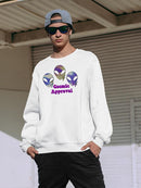 Alien Cosmic Approval Sweatshirt -SmartPrintsInk Designs