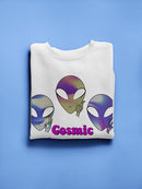 Alien Cosmic Approval Sweatshirt -SmartPrintsInk Designs