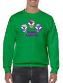 Alien Cosmic Approval Sweatshirt -SmartPrintsInk Designs