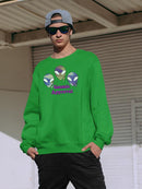 Alien Cosmic Approval Sweatshirt -SmartPrintsInk Designs