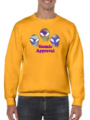 Alien Cosmic Approval Sweatshirt -SmartPrintsInk Designs