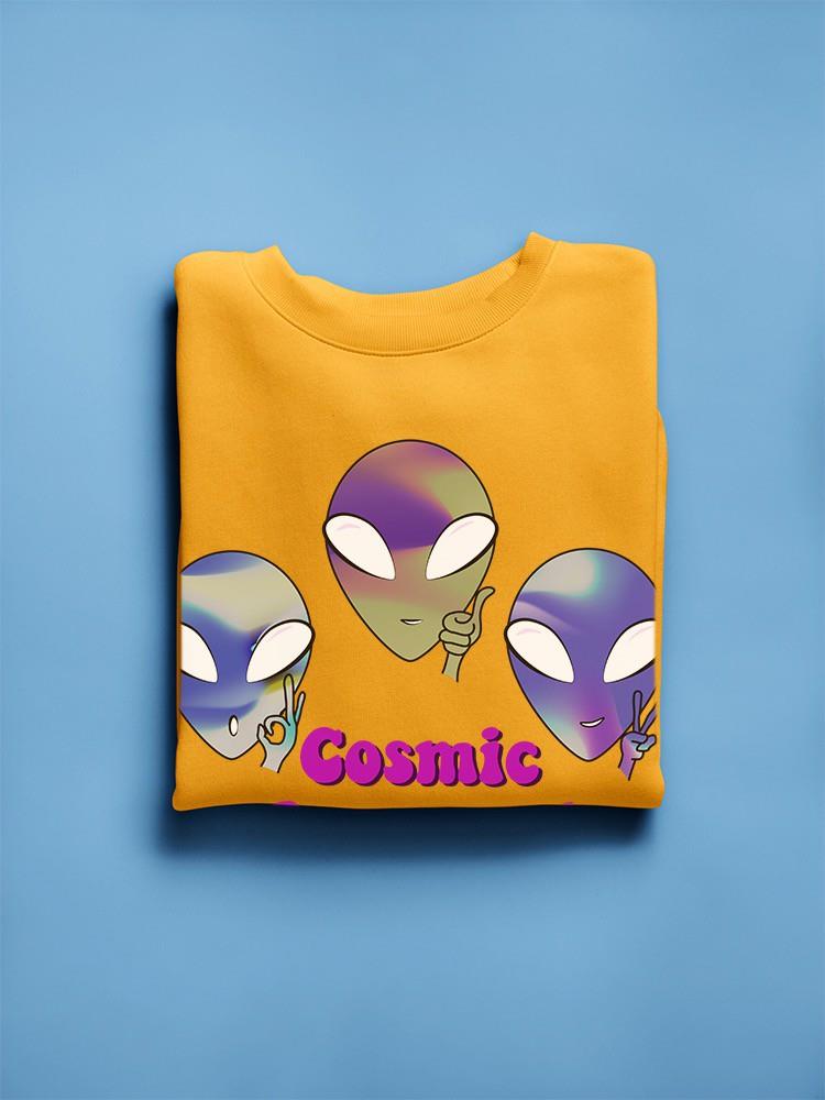 Alien Cosmic Approval Sweatshirt -SmartPrintsInk Designs