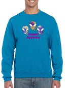 Alien Cosmic Approval Sweatshirt -SmartPrintsInk Designs