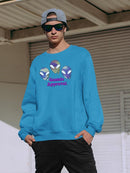 Alien Cosmic Approval Sweatshirt -SmartPrintsInk Designs