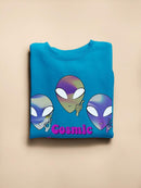 Alien Cosmic Approval Sweatshirt -SmartPrintsInk Designs