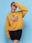 Alien Cosmic Approval Sweatshirt -SmartPrintsInk Designs