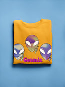 Alien Cosmic Approval Sweatshirt -SmartPrintsInk Designs