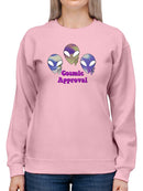 Alien Cosmic Approval Sweatshirt -SmartPrintsInk Designs
