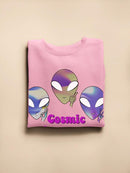 Alien Cosmic Approval Sweatshirt -SmartPrintsInk Designs