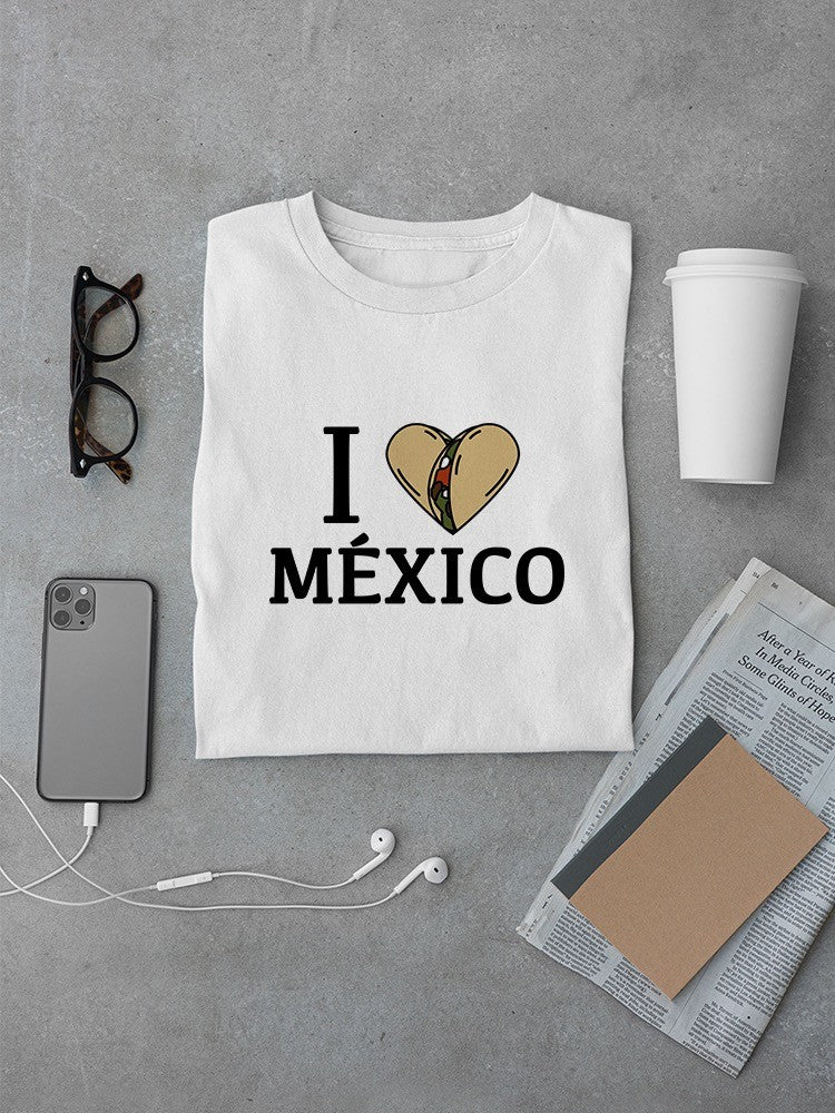 I Love Mexico, Burrito T-shirt -SmartPrintsInk Designs