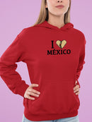 I Love Mexico, Burrito Hoodie or Sweatshirt -SmartPrintsInk Designs