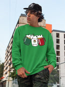 Mexico Flag W Beer Jugs Sweatshirt -SmartPrintsInk Designs