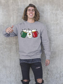 Mexico Flag W Beer Jugs Sweatshirt -SmartPrintsInk Designs