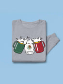 Mexico Flag W Beer Jugs Sweatshirt -SmartPrintsInk Designs