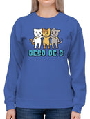 Triple Kiss. Sweatshirt -SmartPrintsInk Designs